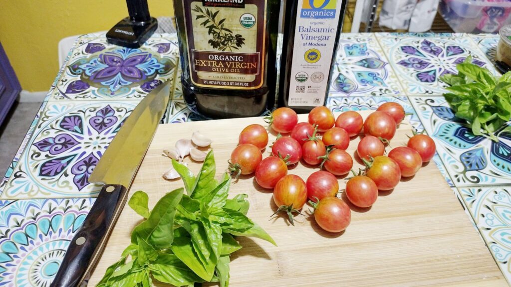 Fresh Bruschetta from the garden!