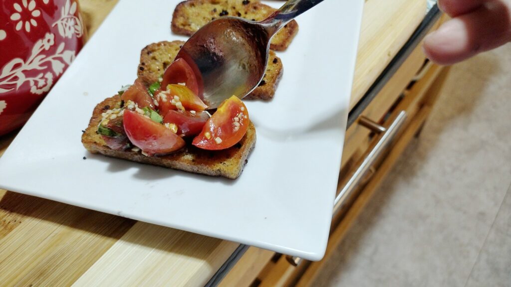 Fresh Bruschetta from the garden!